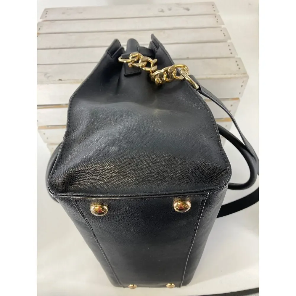 MICHAEL KORS HAMILTON LARGE SAFFIANO LEATHER SHOULDER BAG